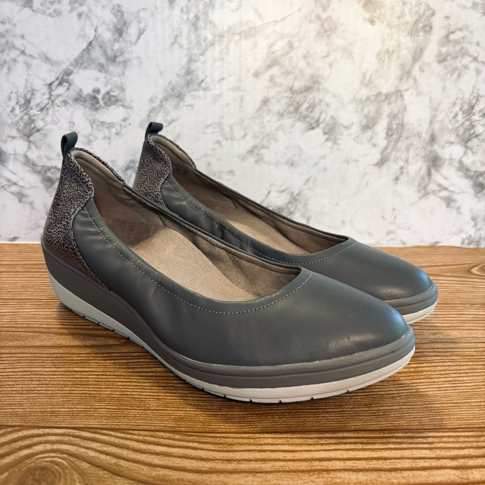 Vionic Gray Comfort Ballet Wedge Shoes Women’s 11